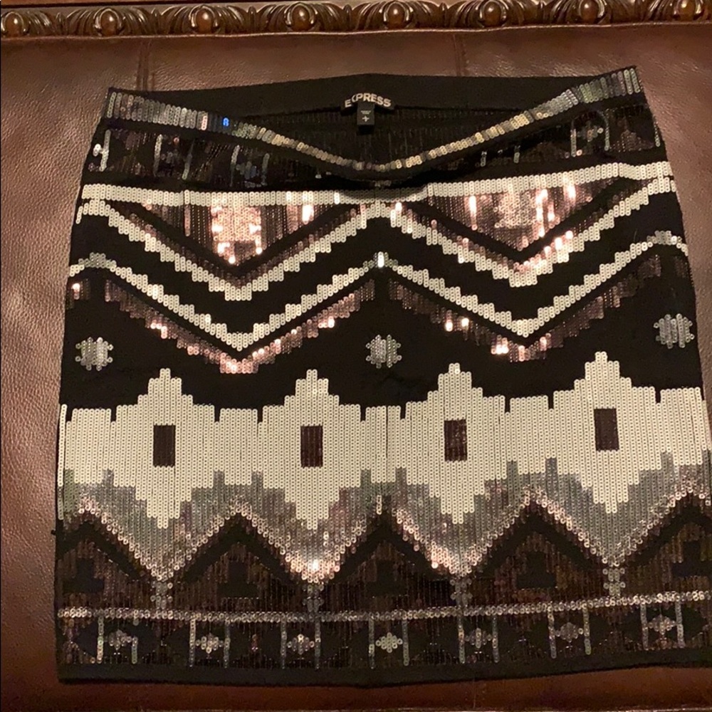 Sequin mini skirt